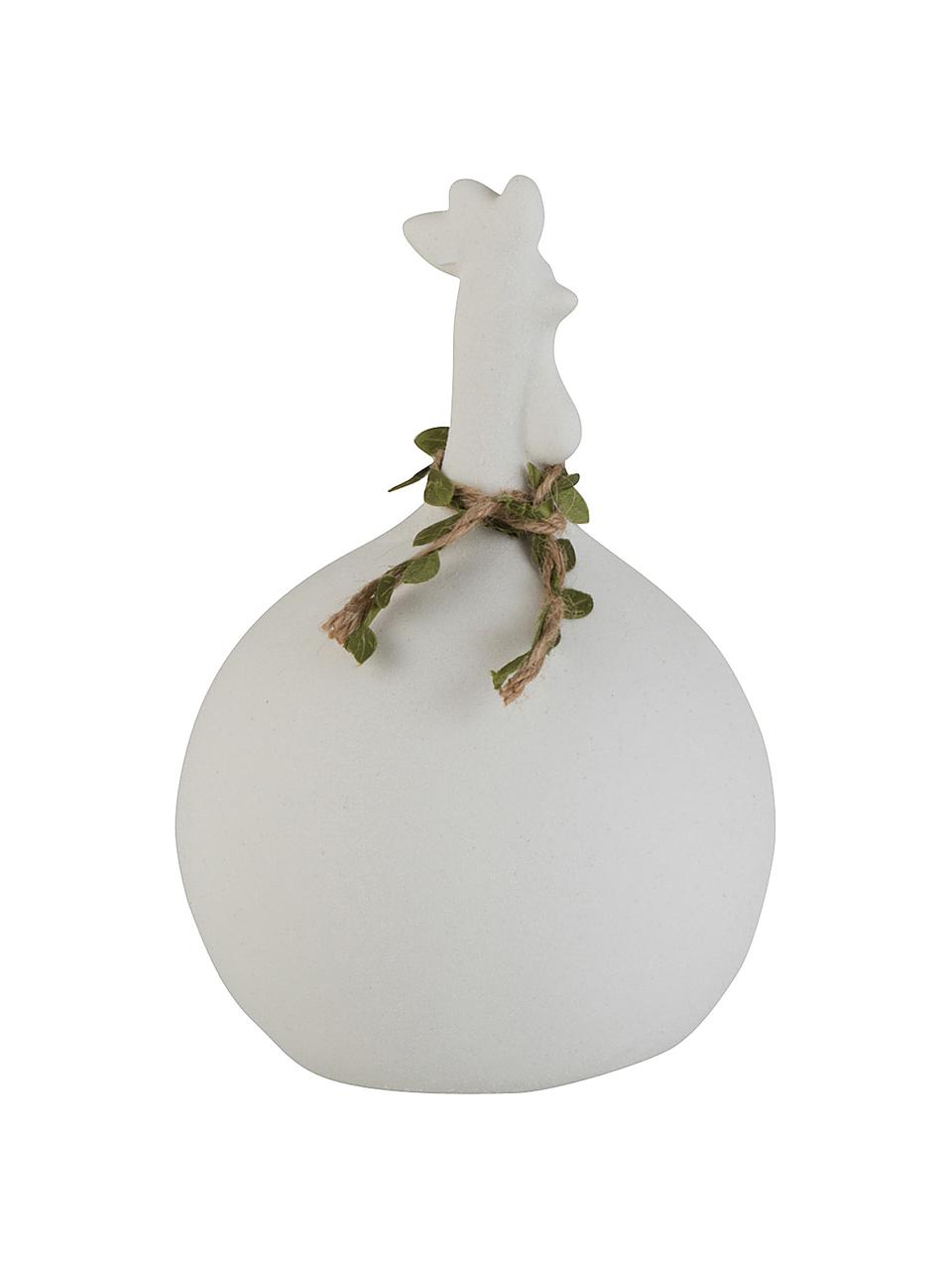 Deko-Objekt Chicken, Steingut, Weiß, Ø 14 x H 21 cm