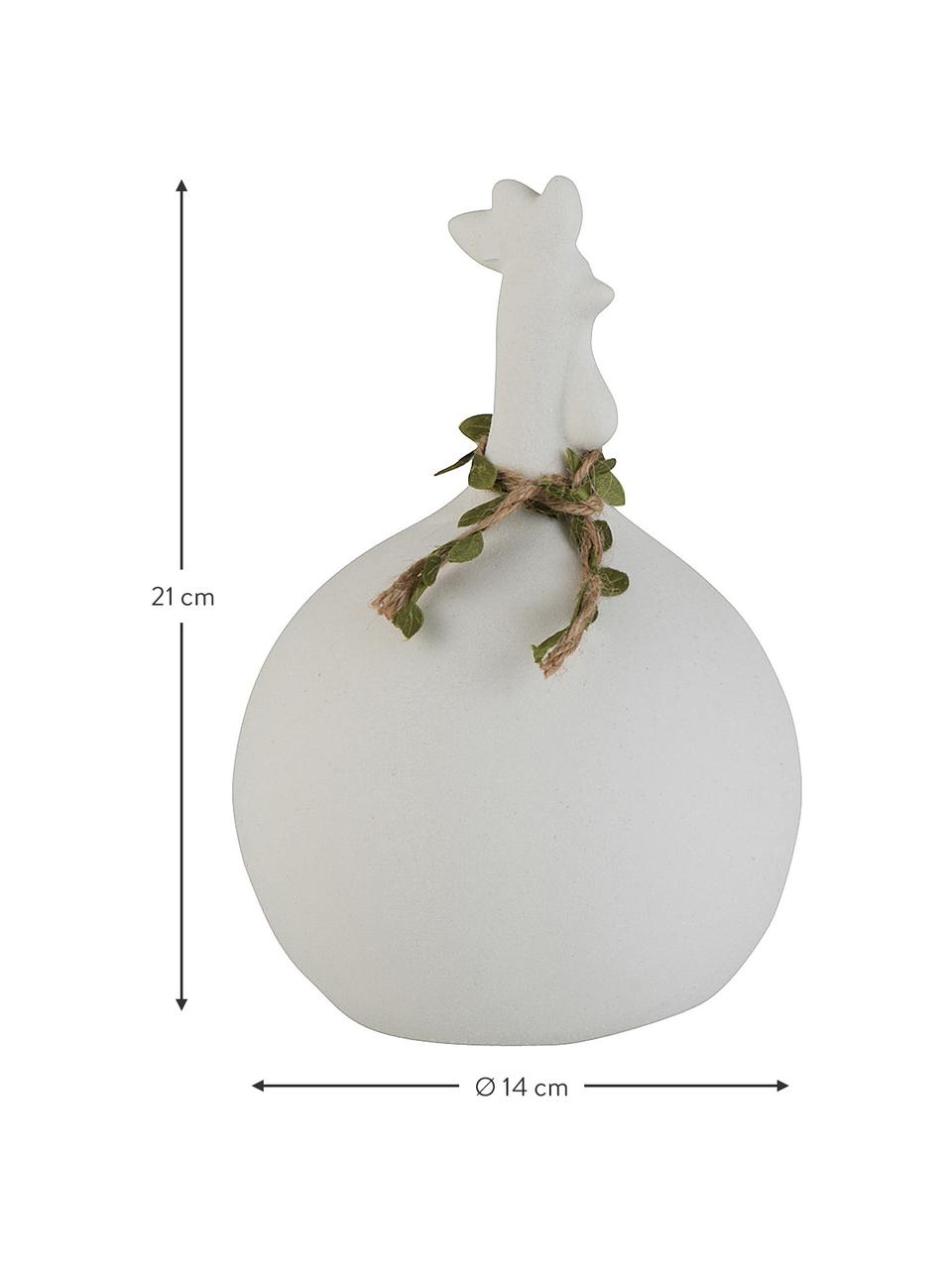 Deko-Objekt Chicken, Steingut, Weiß, Ø 14 x H 21 cm