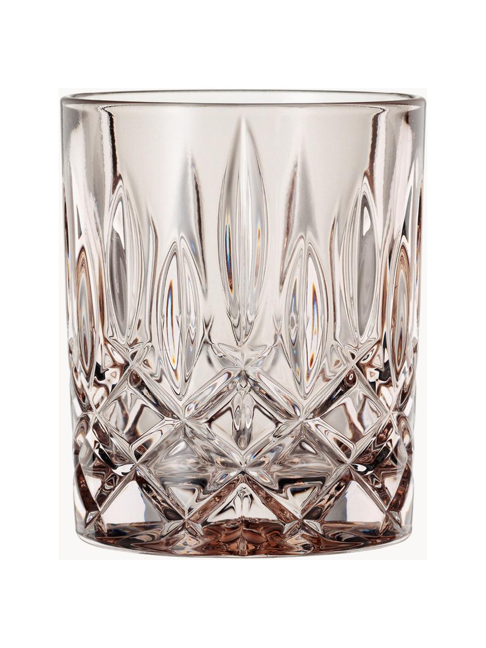 Kristall-Whiskygläser Noblesse, 2 Stück, Kristallglas, Beige, Ø 8 x H 10 cm, 300 ml