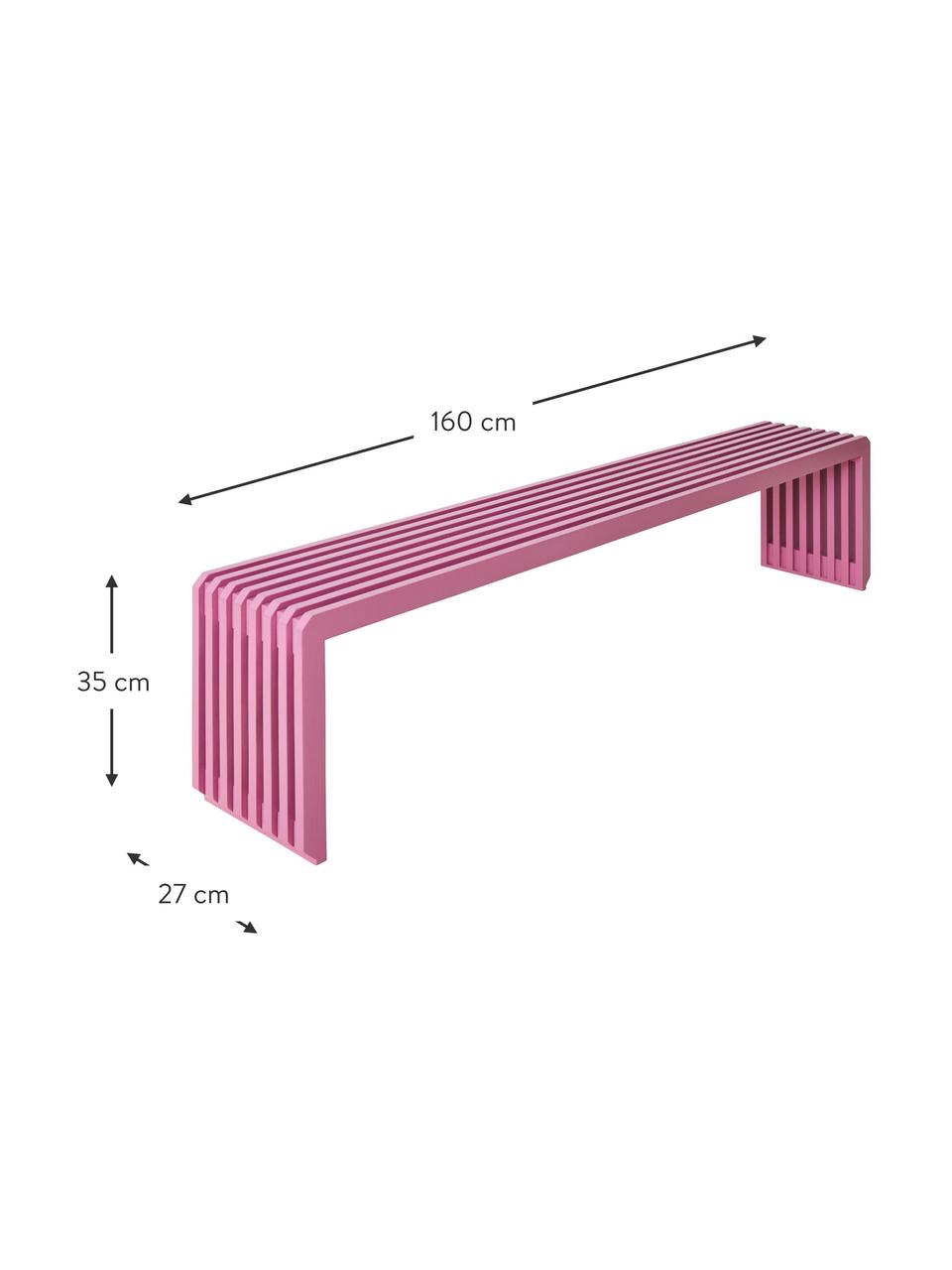 Zitbank Bancu van Sungkai hout, Sungkai hout, Roze, B 160 x H 35 cm