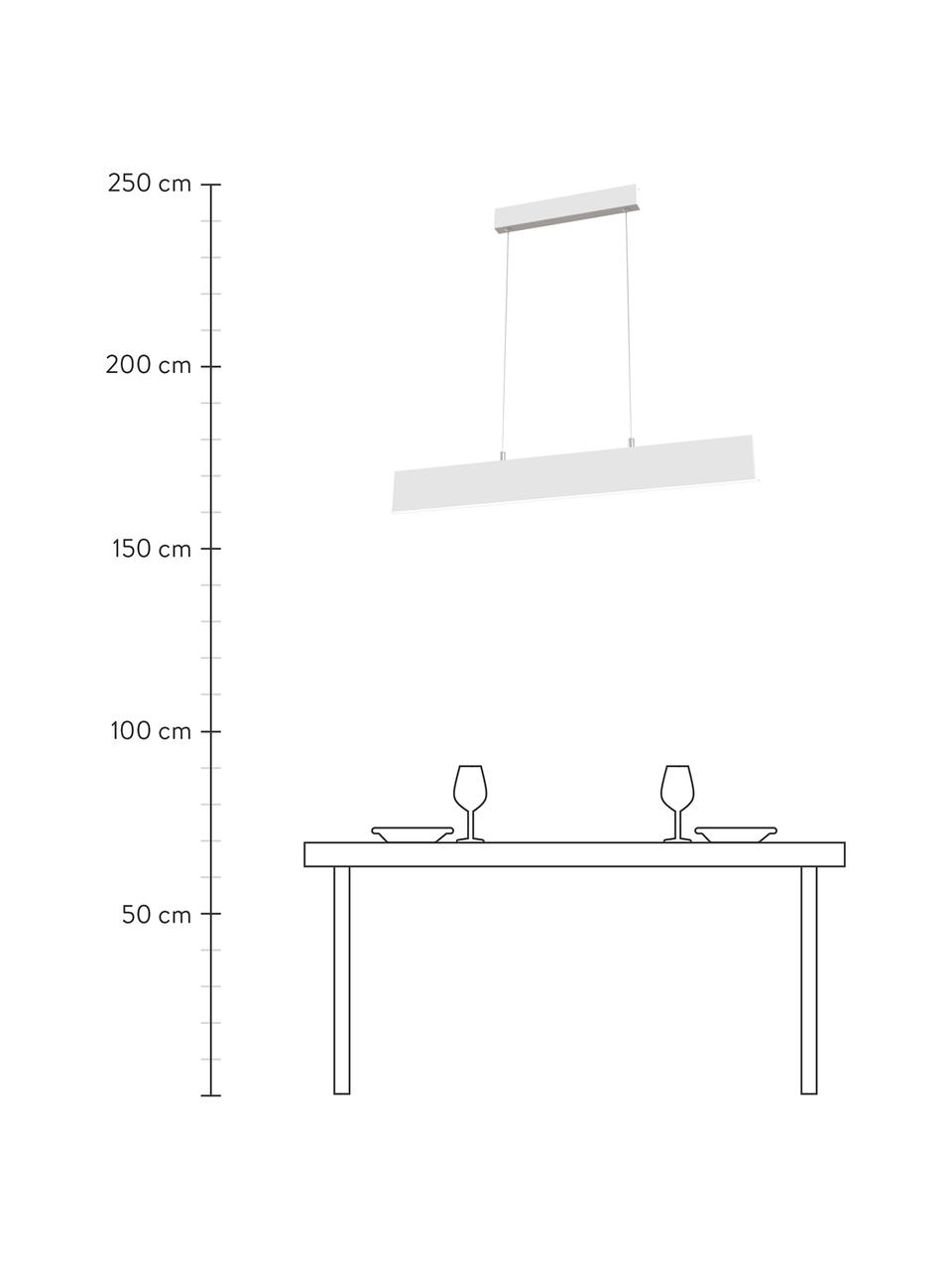 Lámpara de techo LED grande Step, Pantalla: metal recubierto, Anclaje: metal recubierto, Adornos: metal recubierto, Blanco, plateado, An 91 x Al 20 cm