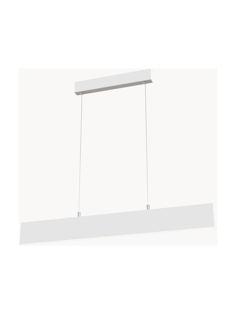 Grosse LED-Pendelleuchte Step, Lampenschirm: Metall, beschichtet, Baldachin: Metall, beschichtet, Dekor: Metall, beschichtet, Weiss, Silberfarben, B 91 x H 20 cm