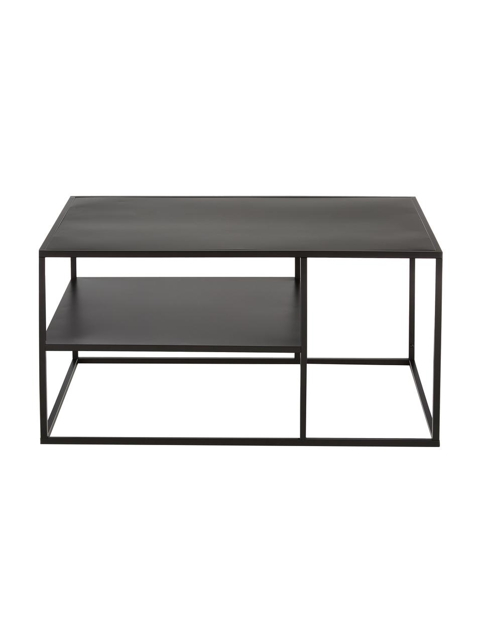 Metall-Couchtisch Neptun, Metall, pulverbeschichtet, Schwarz, B 90 x T 60 cm