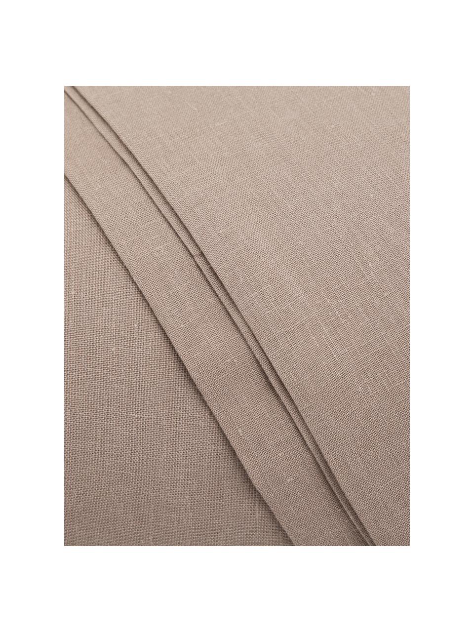 Parure copripiumino in lino Soffio 3 pz, Taupe, 250 x 260 cm + 2 federe 50 x 80 cm