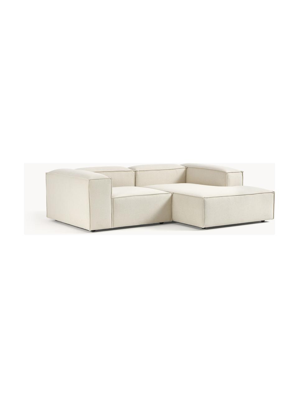 Sofá rinconera modular Lennon, Tapizado: 100% poliéster Alta resis, Estructura: madera contrachapada de p, Patas: plástico Este producto es, Tejido blanco Off White, An 238 x F 180 cm, chaise longue derecha