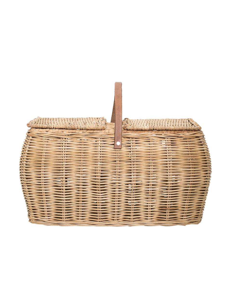 Picknickmand Gor van rotan, Mand: rotan, Lichtbruin, B 44 x H 26 cm