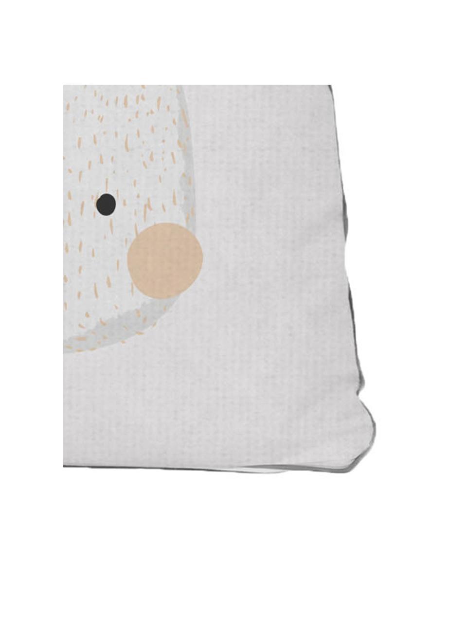 Funda de cojín Rabbit, Poliéster, Blanco, beige, gris, negro, An 45 x L 45 cm