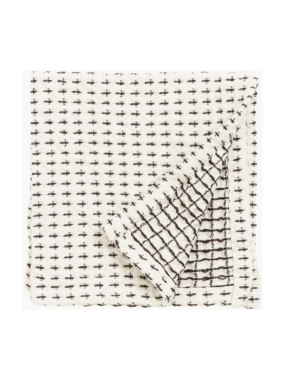 Spültücher Stirly aus Baumwolle, 3 Stück, 100 % Baumwolle, Off White, Schwarz, B 32 x L 32 cm