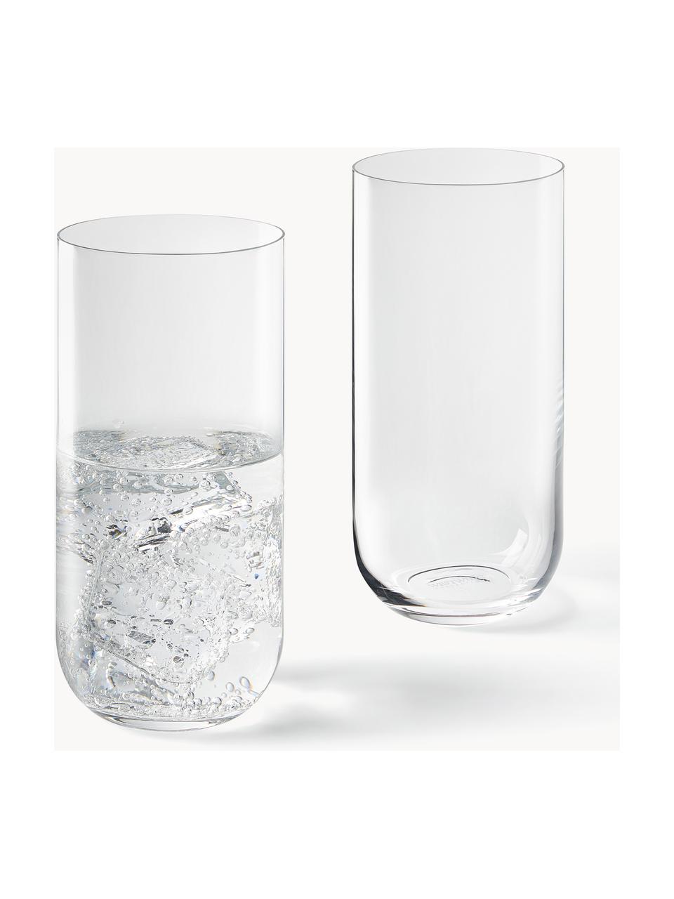 Poháre na long drinky Eleia, 4 ks, Krištáľové sklo, Priehľadná, Ø 7 x V 15 cm, 440 ml