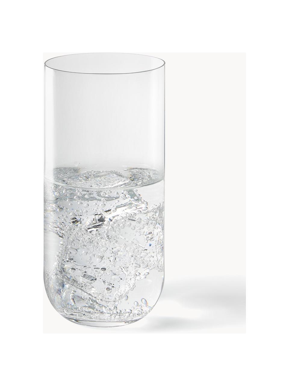 Longdrinkgläser Eleia, 4 Stück, Crystal glas/Kristallglas, Transparent, Ø 7 x H 15 cm, 440 ml