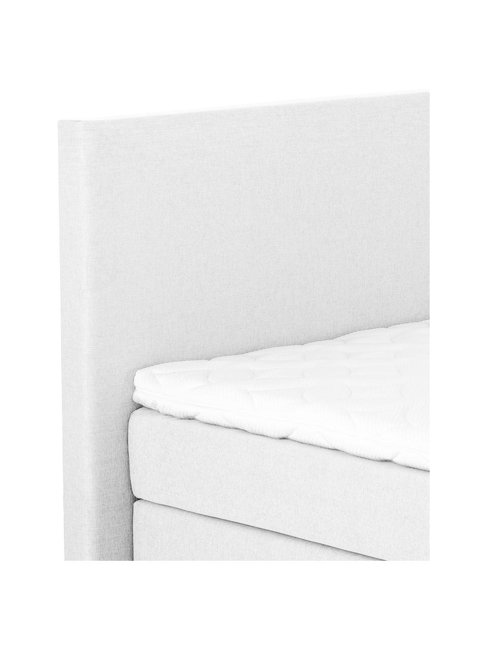 Lit Boxspring gris clair Eliza, Gris clair