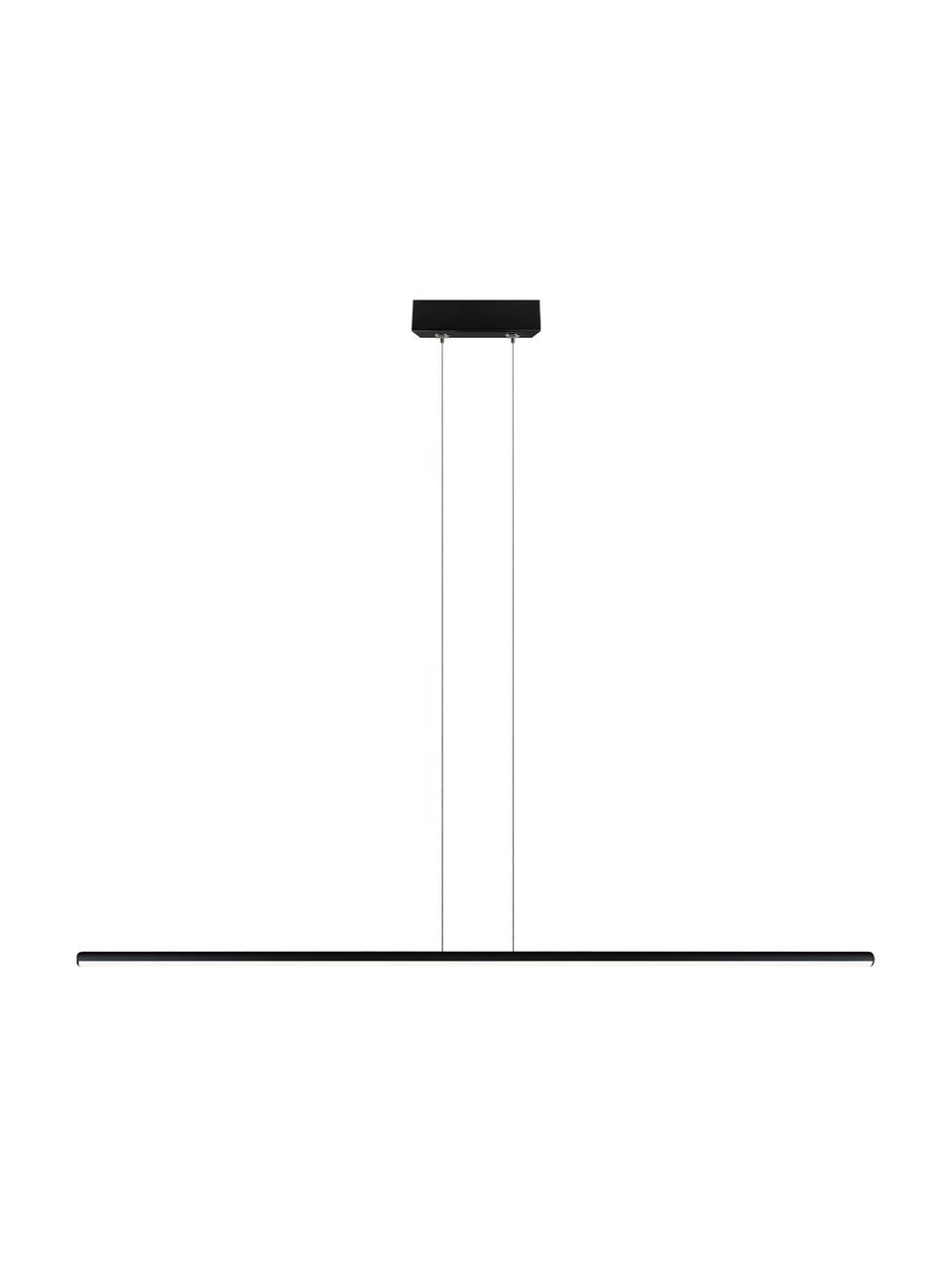 Grande suspension LED Linea, Noir, larg. 100 x haut. 2 cm