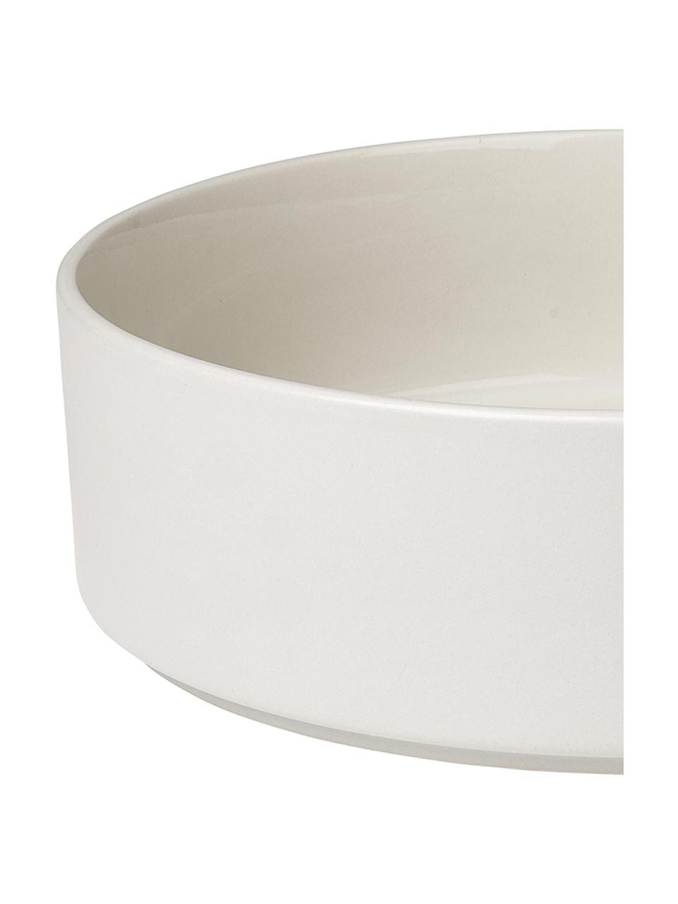 Centrotavola opaco/lucido Pilar, Ø27 cm, Ceramica, Bianco crema, Ø 27 cm
