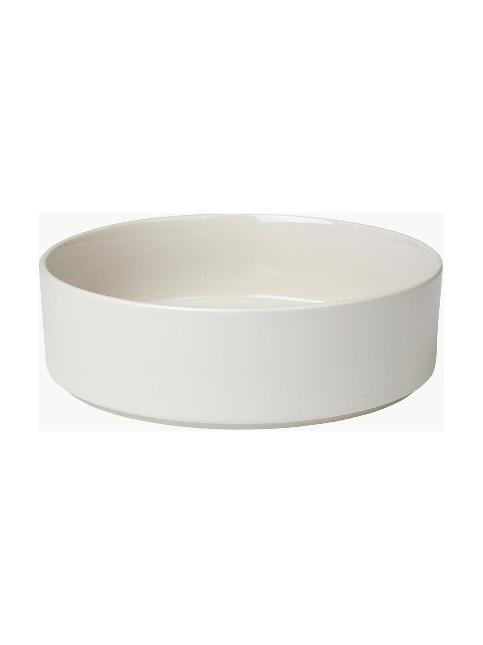 Centrotavola opaco/lucido Pilar, Ø27 cm, Ceramica, Bianco crema, Ø 27 cm