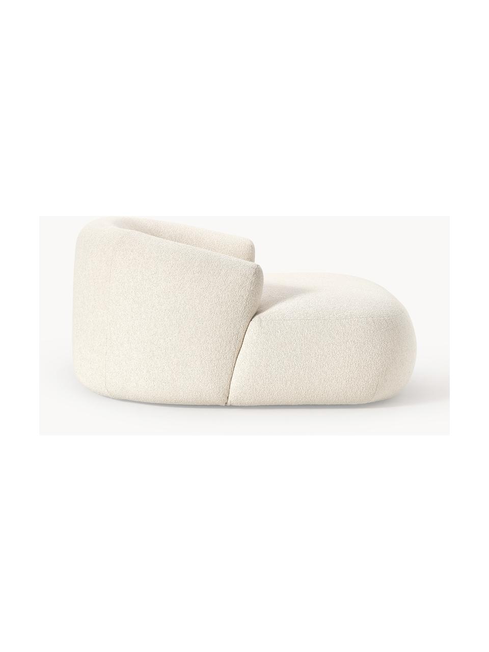 Fotel wypoczynkowy bouclé Sofia, Tapicerka: bouclé (100% poliester) D, Stelaż: drewno świerkowe z certyf, Nogi: tworzywo sztuczne, Bouclé w odcieniu złamanej bieli, S 140 x G 140 cm