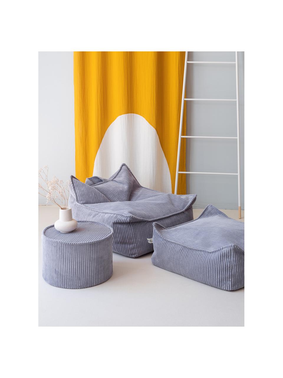 Dětský podlahový polštář z manšestru Sugar, FIalová, Š 60 cm, H 60 cm