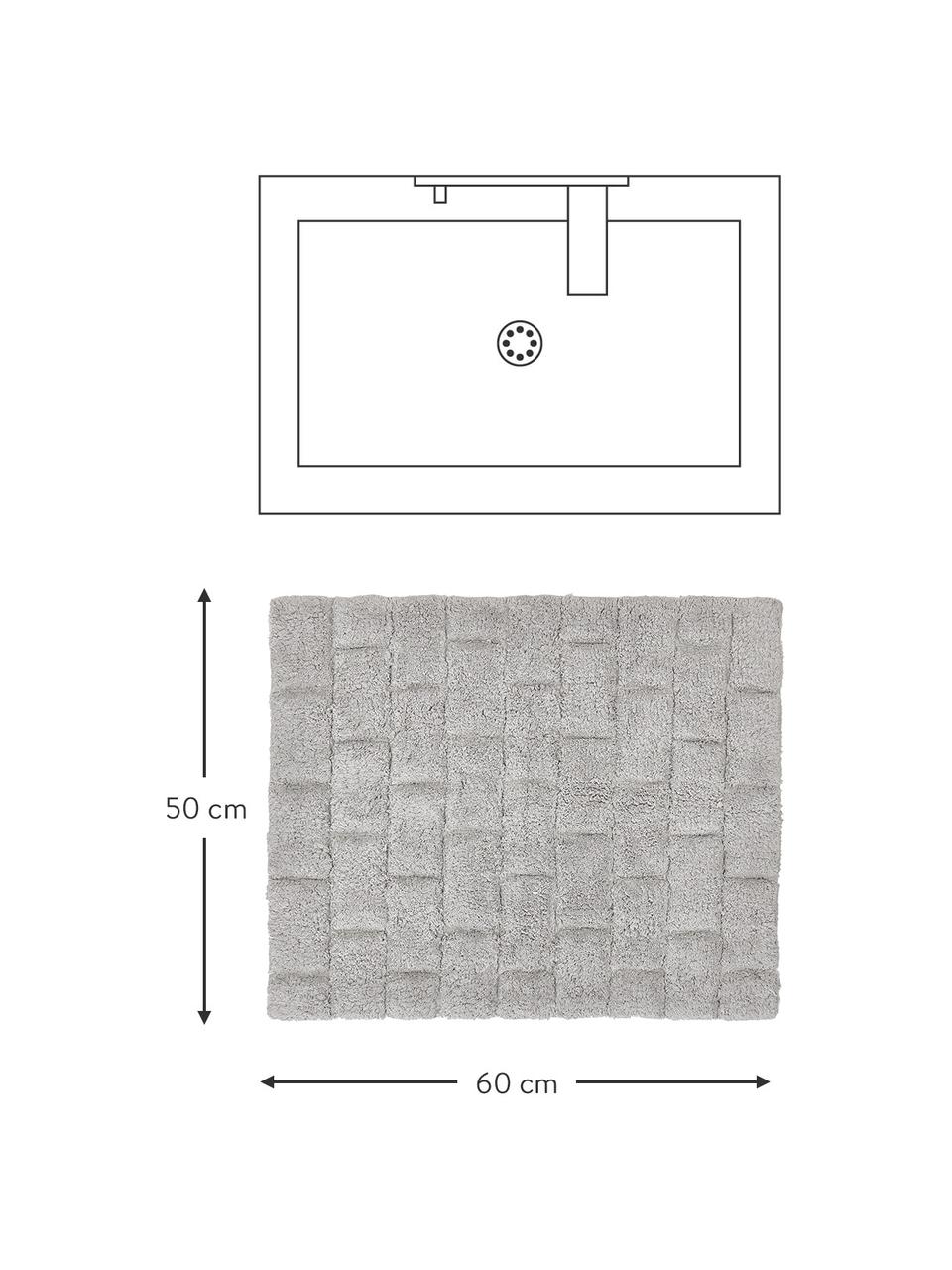 Alfombrilla de baño esponjosa Metro, 100% algodón
Gramaje superior 1900 g/m², Gris, An 50 x L 60 cm