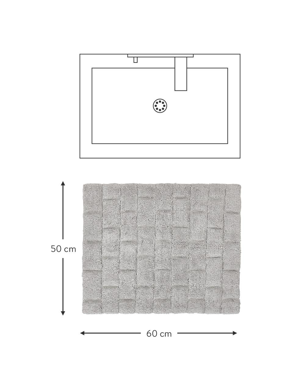 Fluffy badmat Metro in grijs, 100% katoen
Zware kwaliteit, 1900 g/m², Grijs, B 50 x L 60 cm