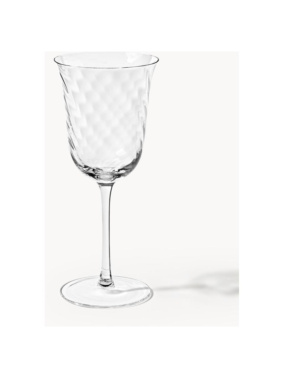 Verres à vin soufflés bouche Swirl, 4 pièces, Transparent, Ø 9 x haut. 23 cm, 360 ml