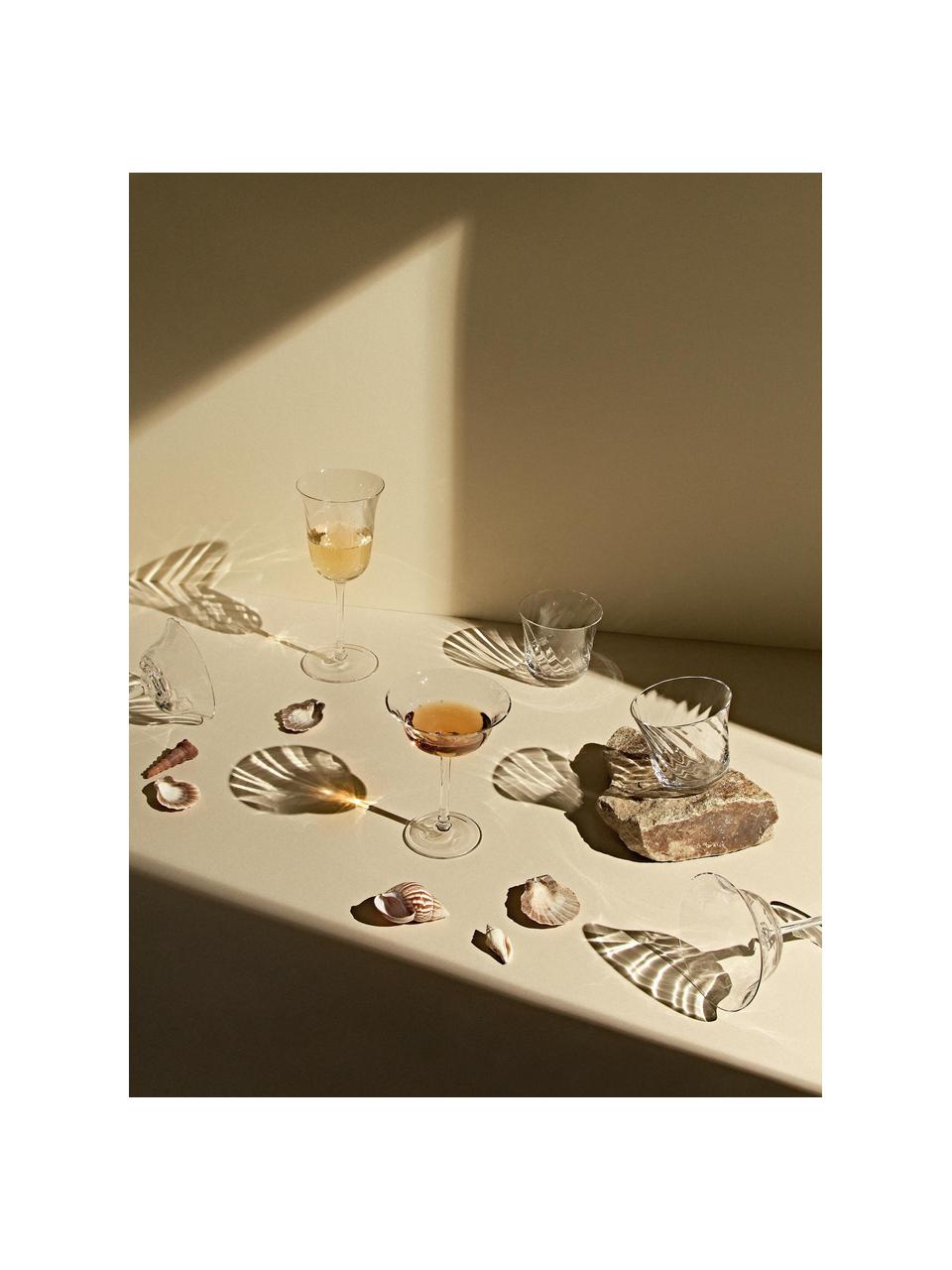 Mundgeblasene Weingläser Swirl, 4 Stück, Glas, Transparent, Ø 9 x H 23 cm, 360 ml