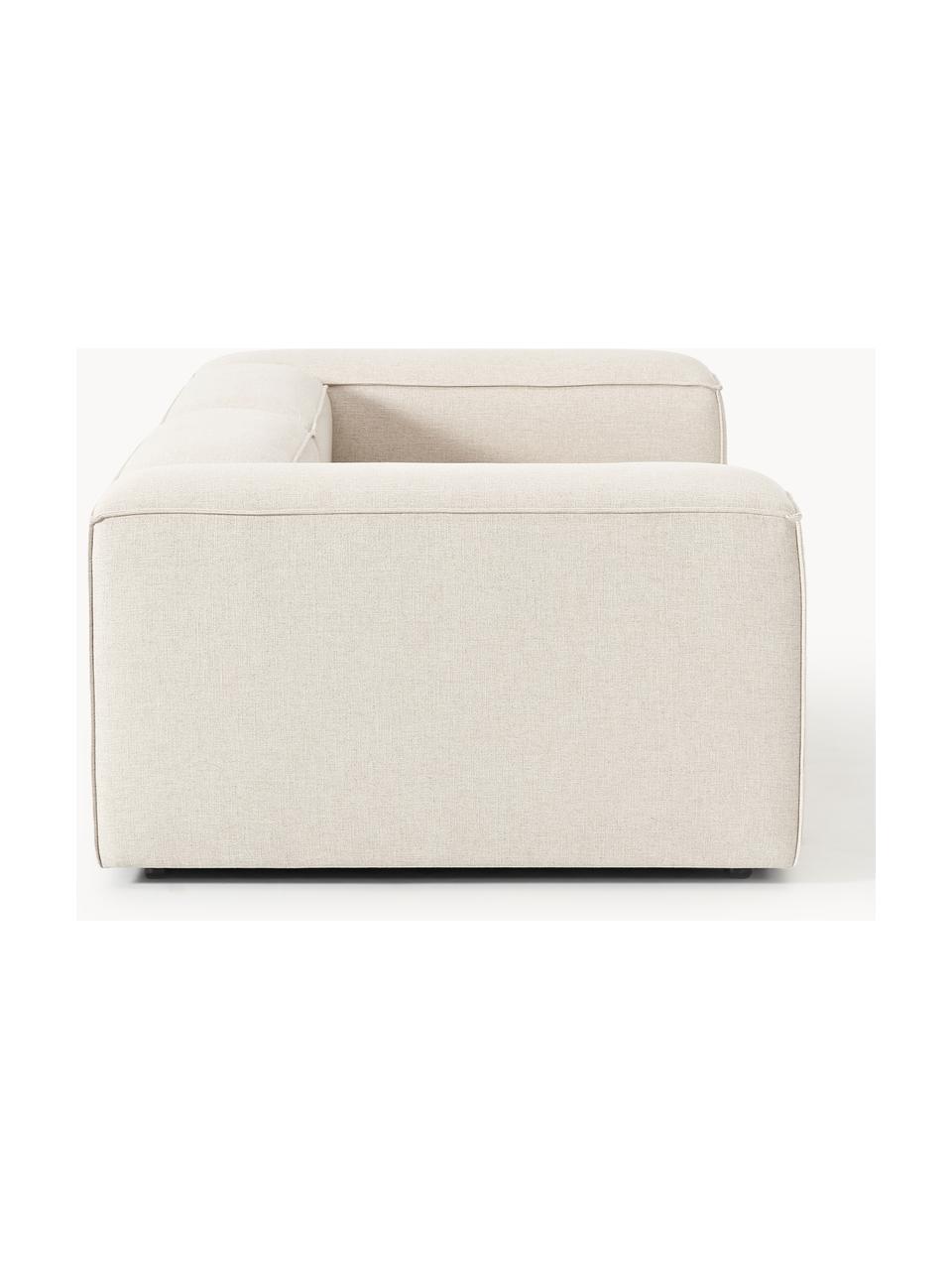 Modulares Sofa Lennon (3-Sitzer) aus Leinen-Mix, Bezug: 50 % Viskose, 25 % Leinen, Gestell: Fichtenholz, Sperrholz, m, Leinen-Mix Beige, B 238 x T 119 cm