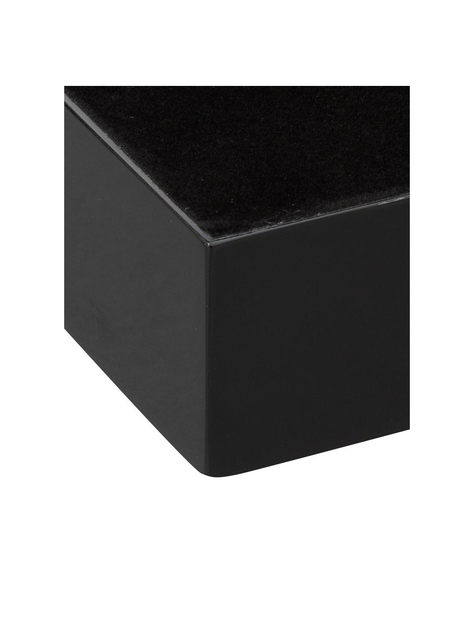 Vassoio nero lucido Hayley, Vassoio: pannello di fibra a media, Nero, fondo: nero, Lung. 50 x Larg. 35 cm