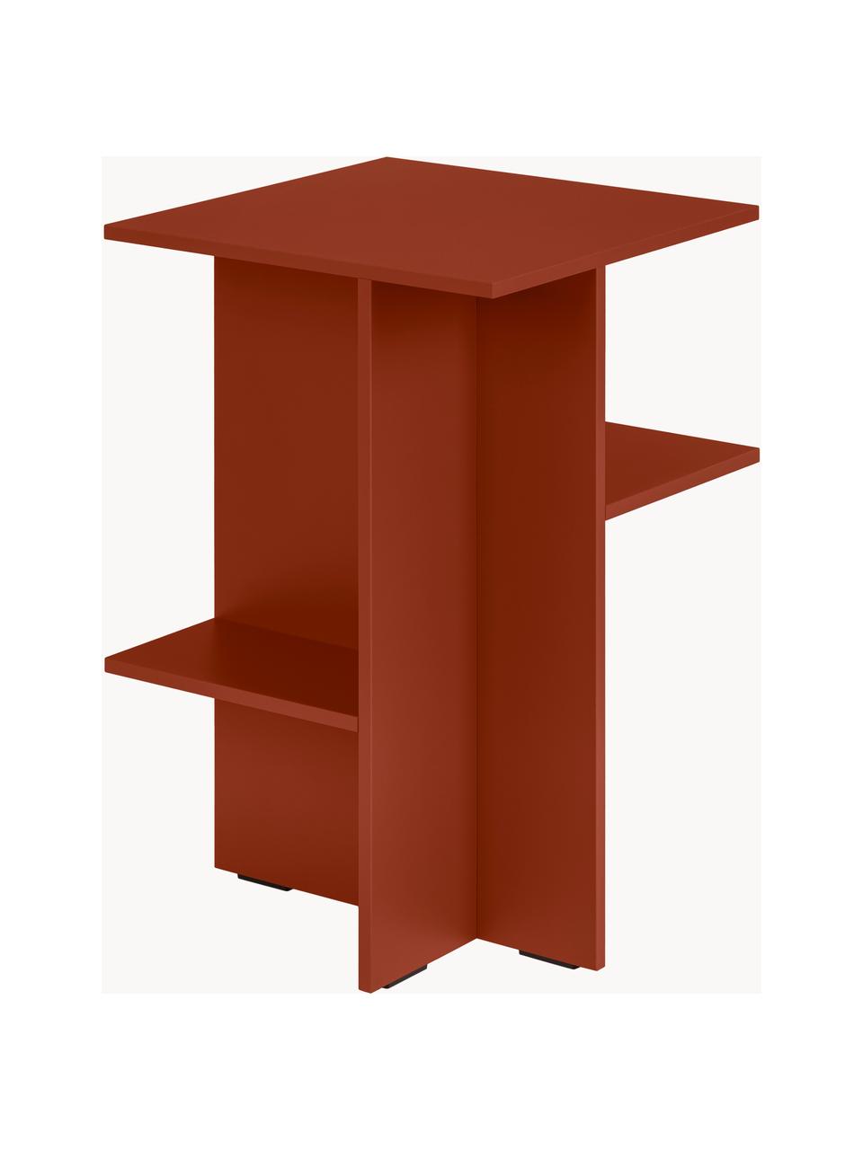 Nočný stolík Atik, MDF-doska strednej hustoty, melamín, Hrdzavočervená, Š 36 x H 57 cm