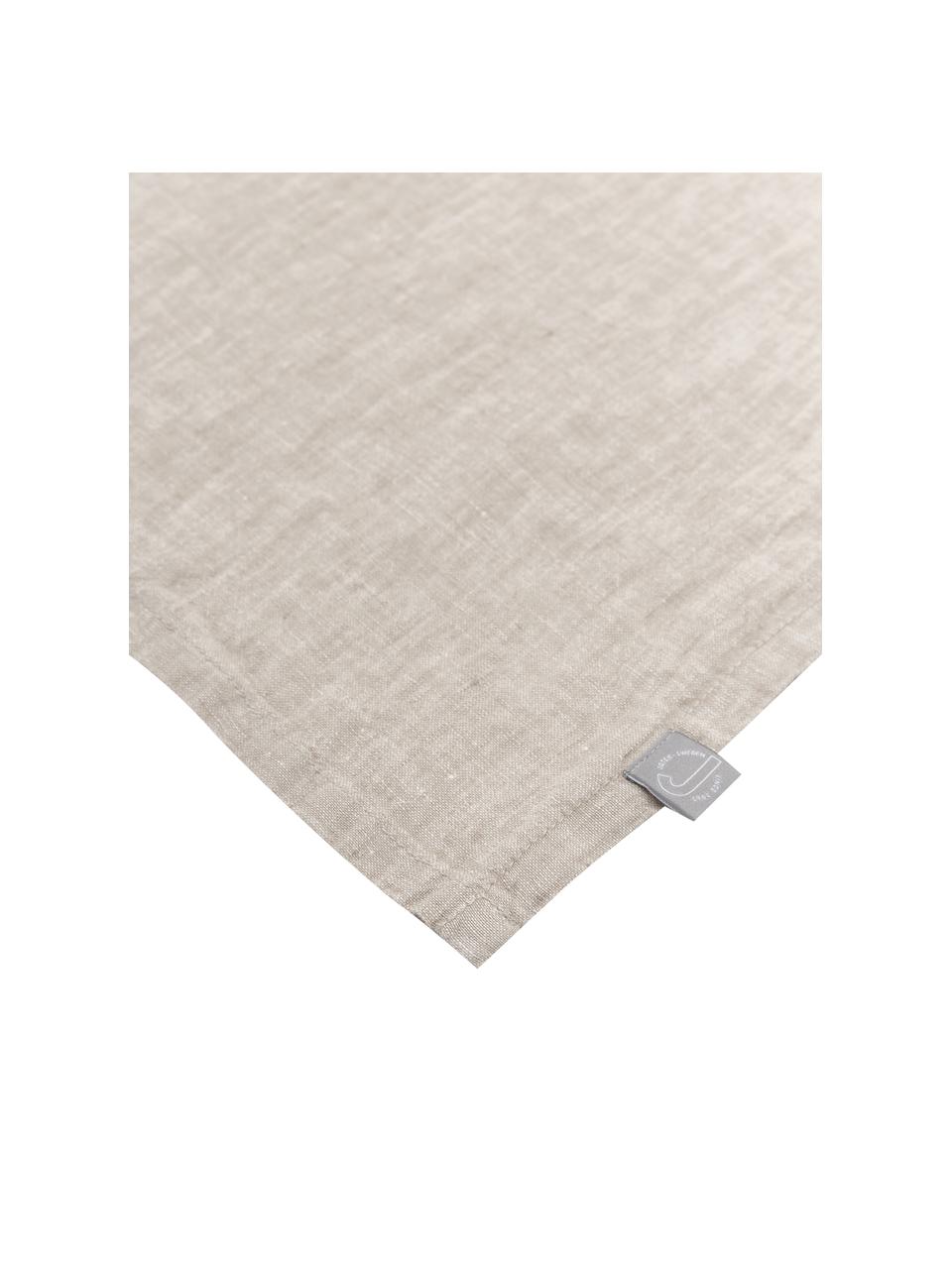 Linnen theedoeken Olga in beige, 2 stuks, 100% linnen, EUROPEAN FLAX® gecertificeerd, Beige, B 50 x L 70 cm