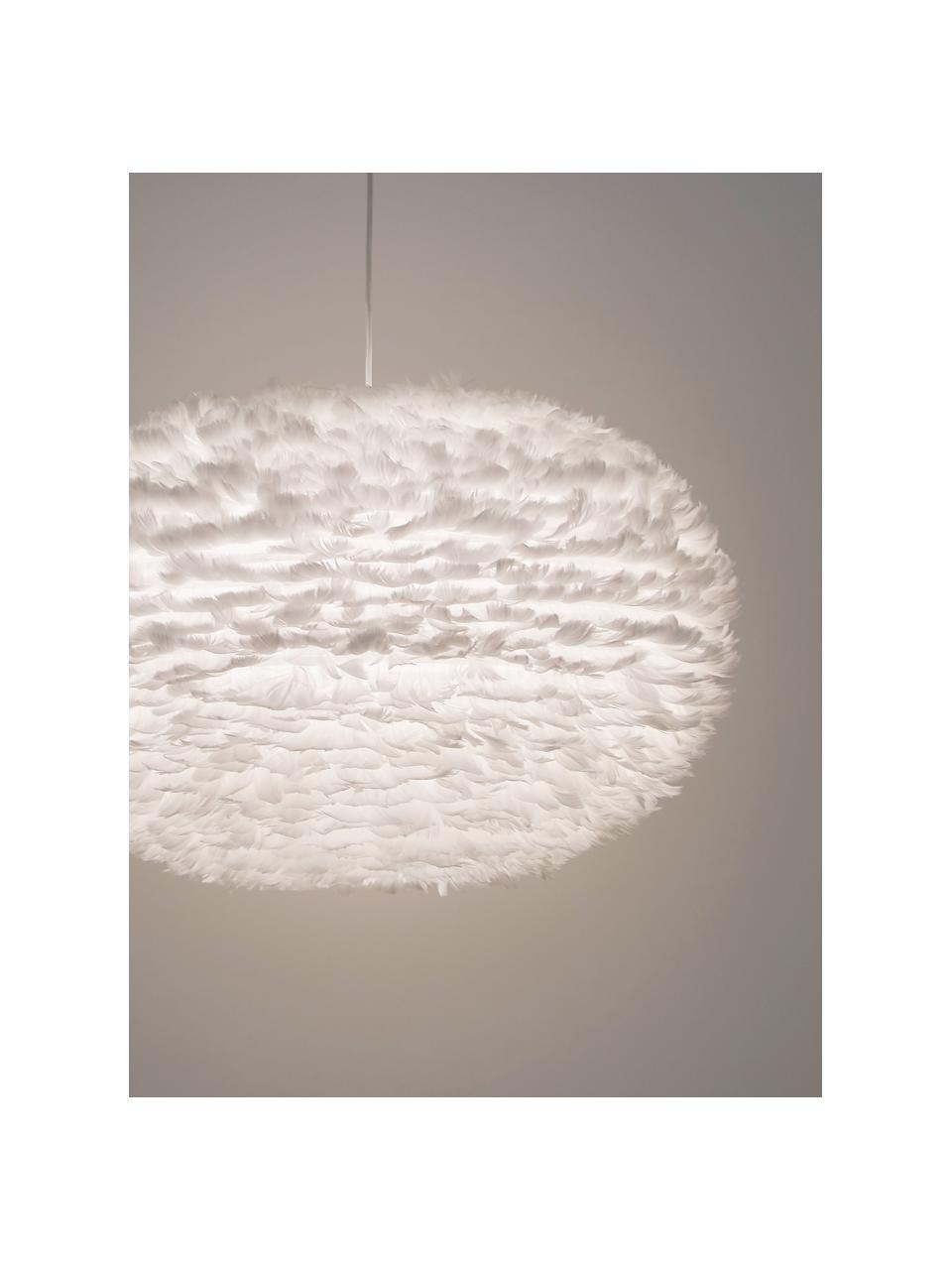 Suspension en plumes Eos, Blanc, Ø 45 x haut. 30 cm