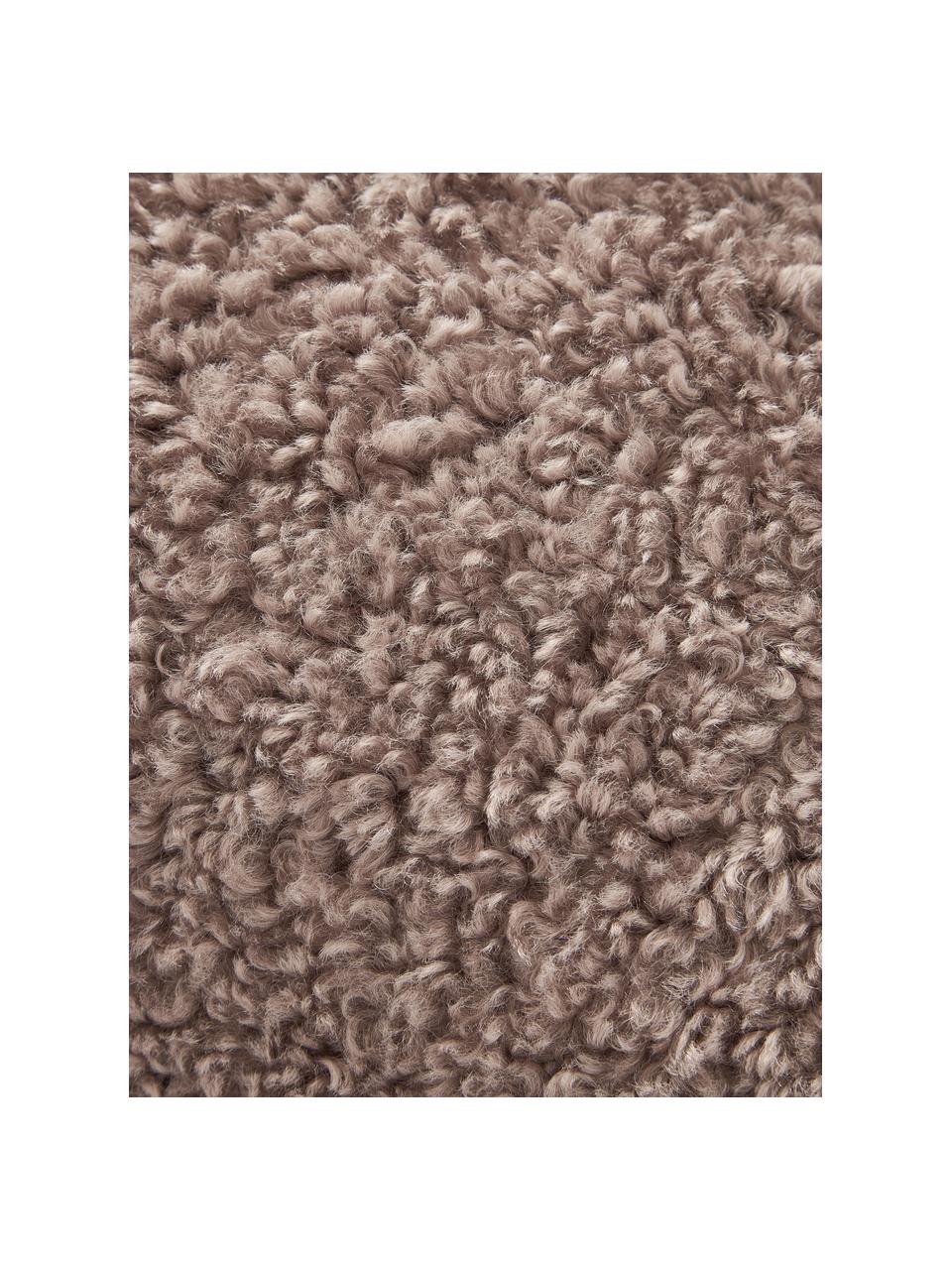 Plyšový povlak na polštář Dotty, Plyš (100 % polyester), Nugátová, Š 45 cm, D 45 cm