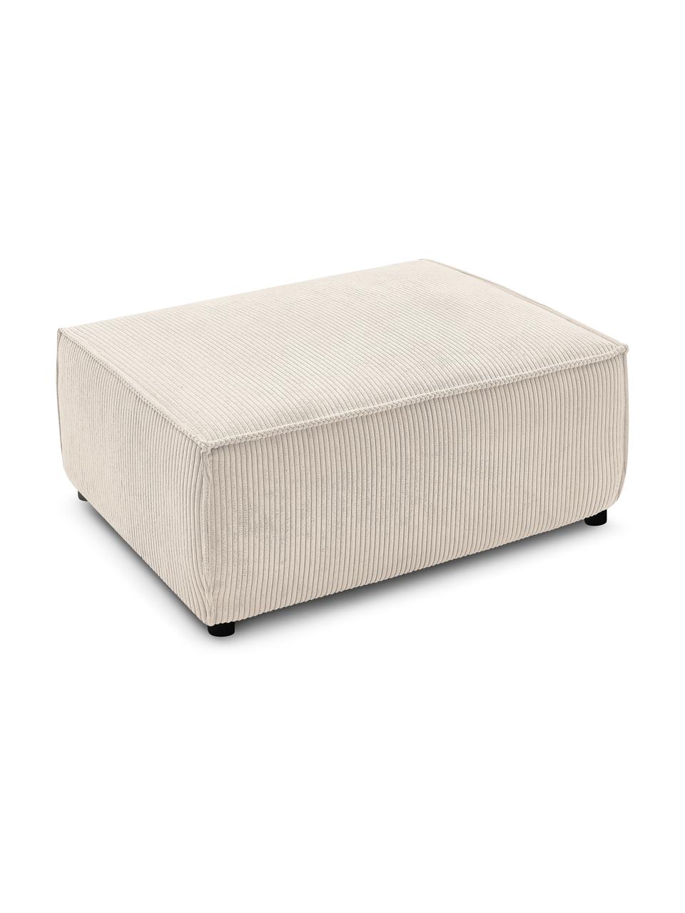 Taburete/reposapiés de pana Nihad, Tapizado: pana, Pana blanco crema, An 100 x Al 44 cm