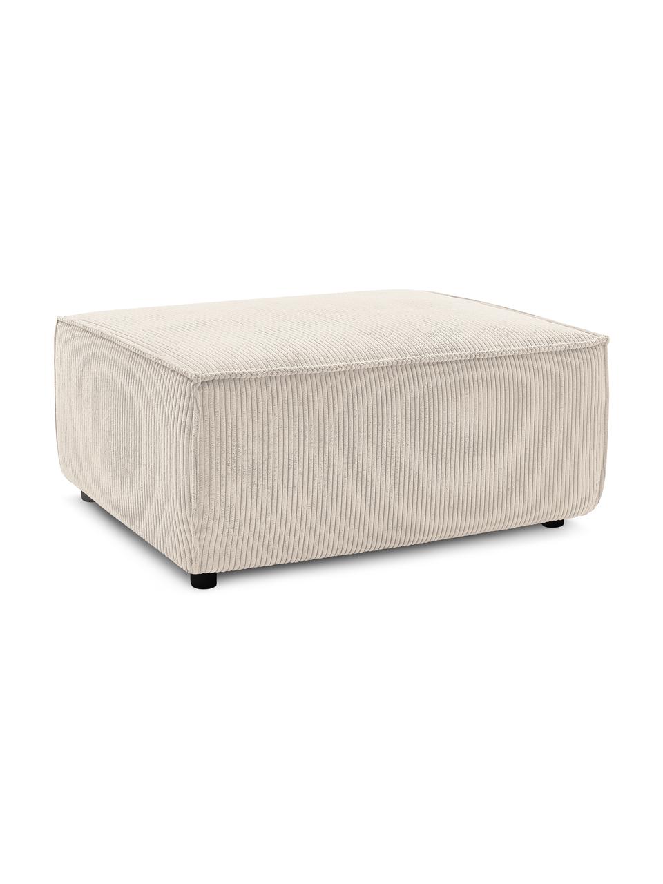 Taburete/reposapiés de pana Nihad, Tapizado: pana, Pana blanco crema, An 100 x Al 44 cm