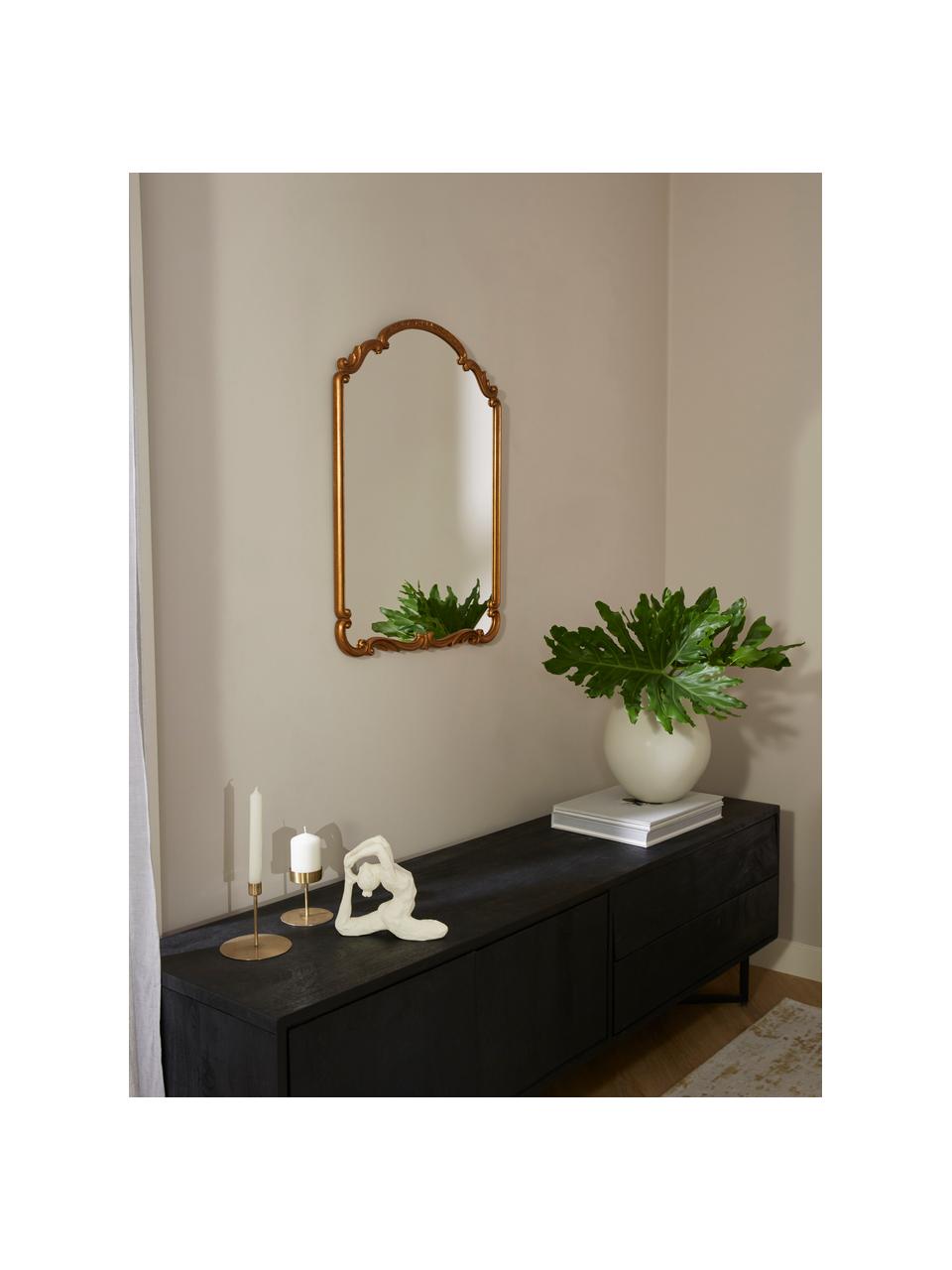 Espejo de pared barroco Francesca, Reverso: tablero de fibra de densi, Espejo: cristal, Dorado, An 56 x Al 76 cm