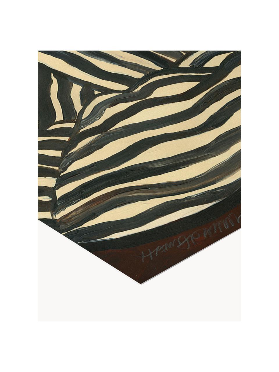Plagát Serene Stripes, Koralovočervená, čierna, viacfarebná, Š 50 x V 70 cm