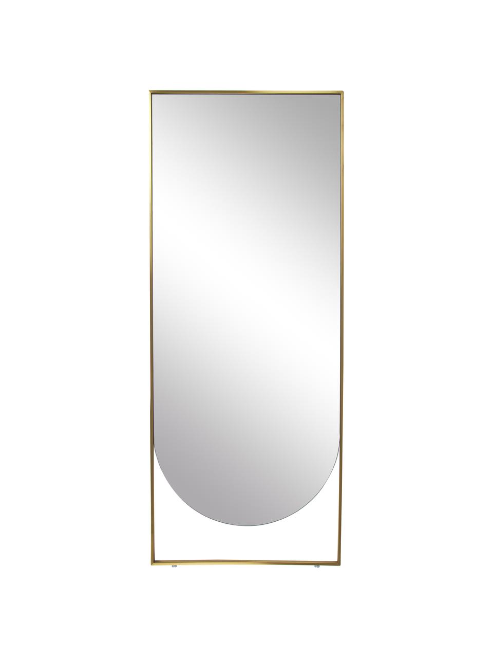 Specchio angolare da terra Masha, Cornice: metallo rivestito, Superficie dello specchio: lastra di vetro, Ottonato, Larg. 65 x Alt. 160 cm