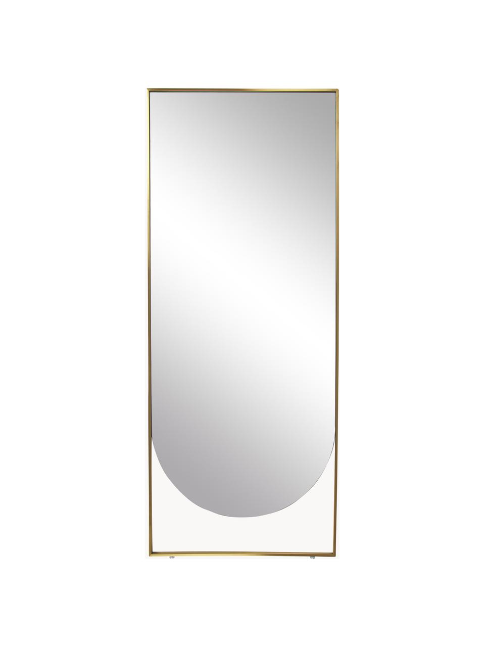 Rechthoekige leunende spiegel Masha, Lijst: gepoedercoat metaal, Messingkleurig, B 65 x H 160 cm