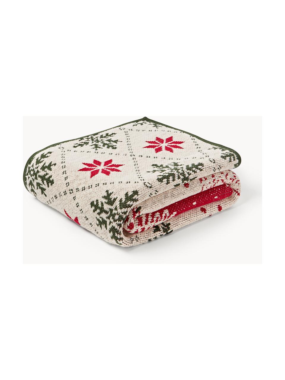 Pletená deka s vianočným motívom Starry, 100 % bavlna

Materiál použitý v tomto výrobku bol testovaný na škodlivé látky a certifikovaný podľa STANDARD 100 od OEKO-TEX®, CITEVE, 137 CITEVE., Svetlobéžová, červená, tmavozelená, Š 130 x D 170 cm