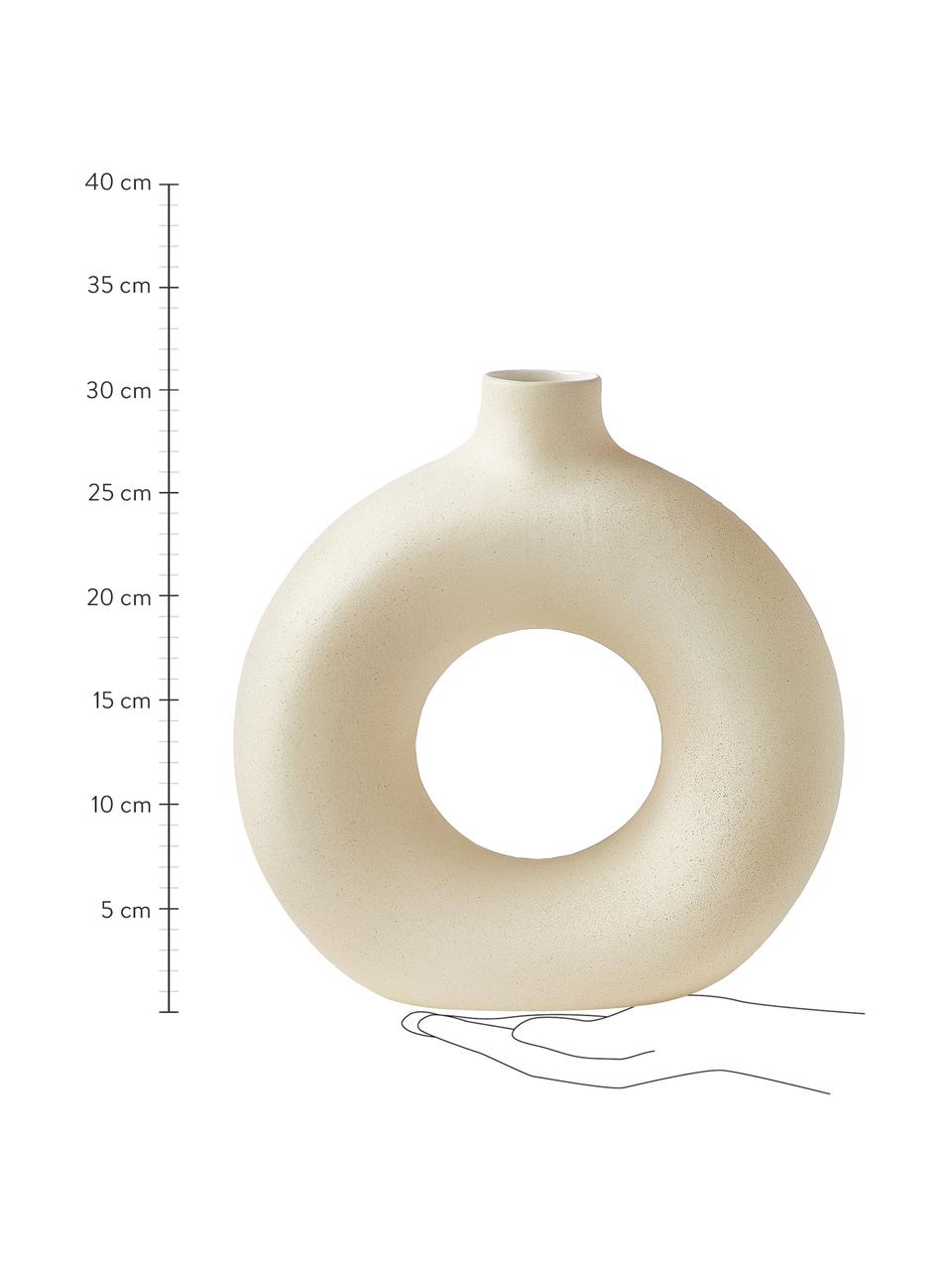 Designová váza Livo, Kamenina, Béžová, Ø 5 cm, V 31 cm