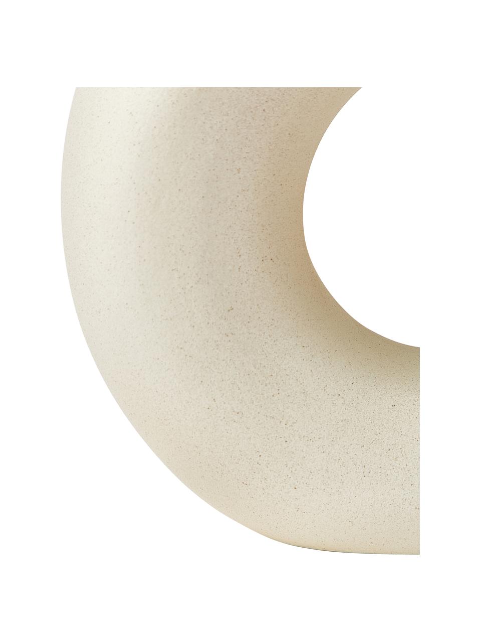 Vase design Livo, Grès cérame, Beige, Ø 5 x haut. 31 cm