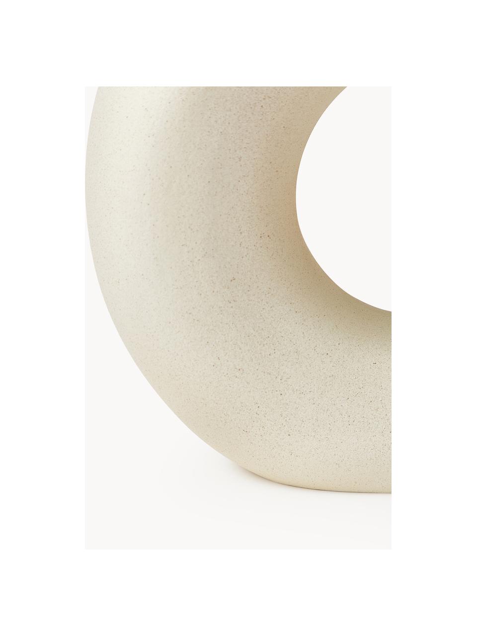 Design vaas Livo, H 31 cm, Keramiek, Beige, Ø 5 x H 31 cm