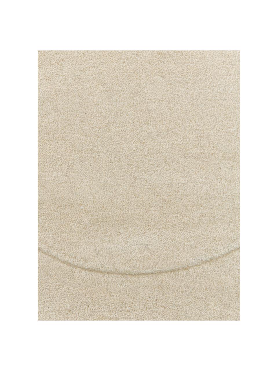Tapis en laine forme organique, tufté main Kadey, Beige clair, larg. 120 x long. 180 cm (taille S)
