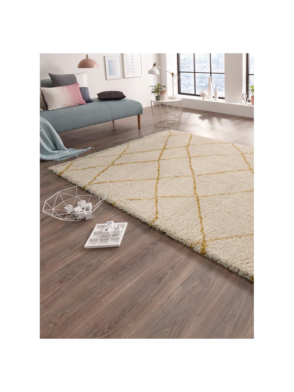 Alfombra Primrose, Crema, amarillo dorado, An 120 x L 170 cm (Tamaño S)