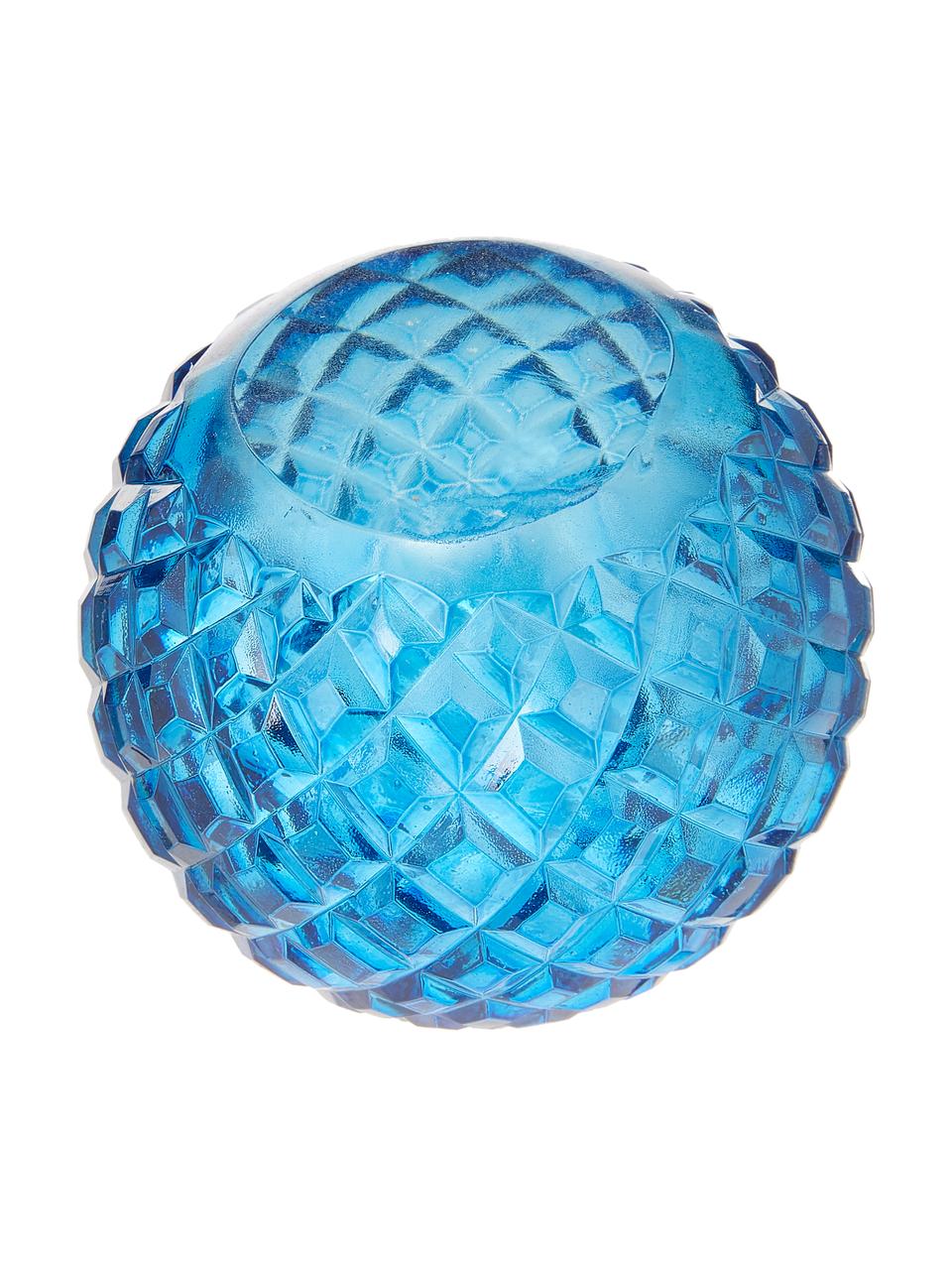 Skleněná dekorace Kugel, Sklo, Modrá, Ø 7 cm, V 9 cm