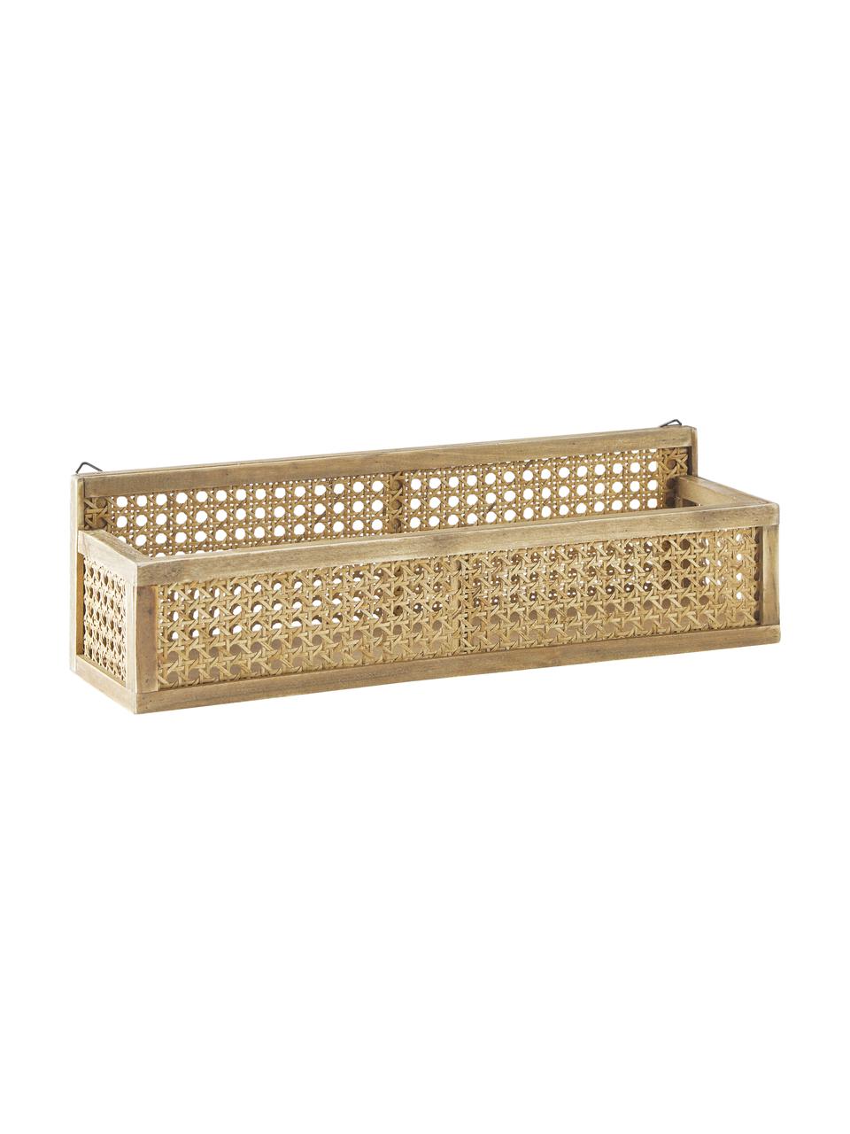 Wandregal Shelfi mit Wiener Geflecht, Rattan, Rattan, B 46 x H 13 cm