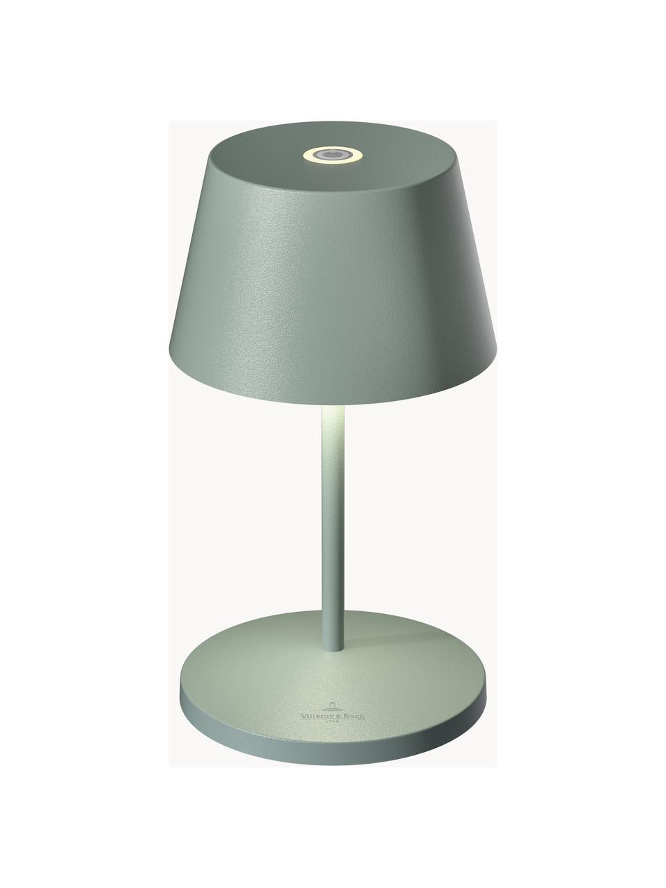 Lampada da esterno portatile a LED con luce regolabile Seoul, Lampada: alluminio rivestito, Verde salvia opaco, Ø 11 x Alt. 20 cm