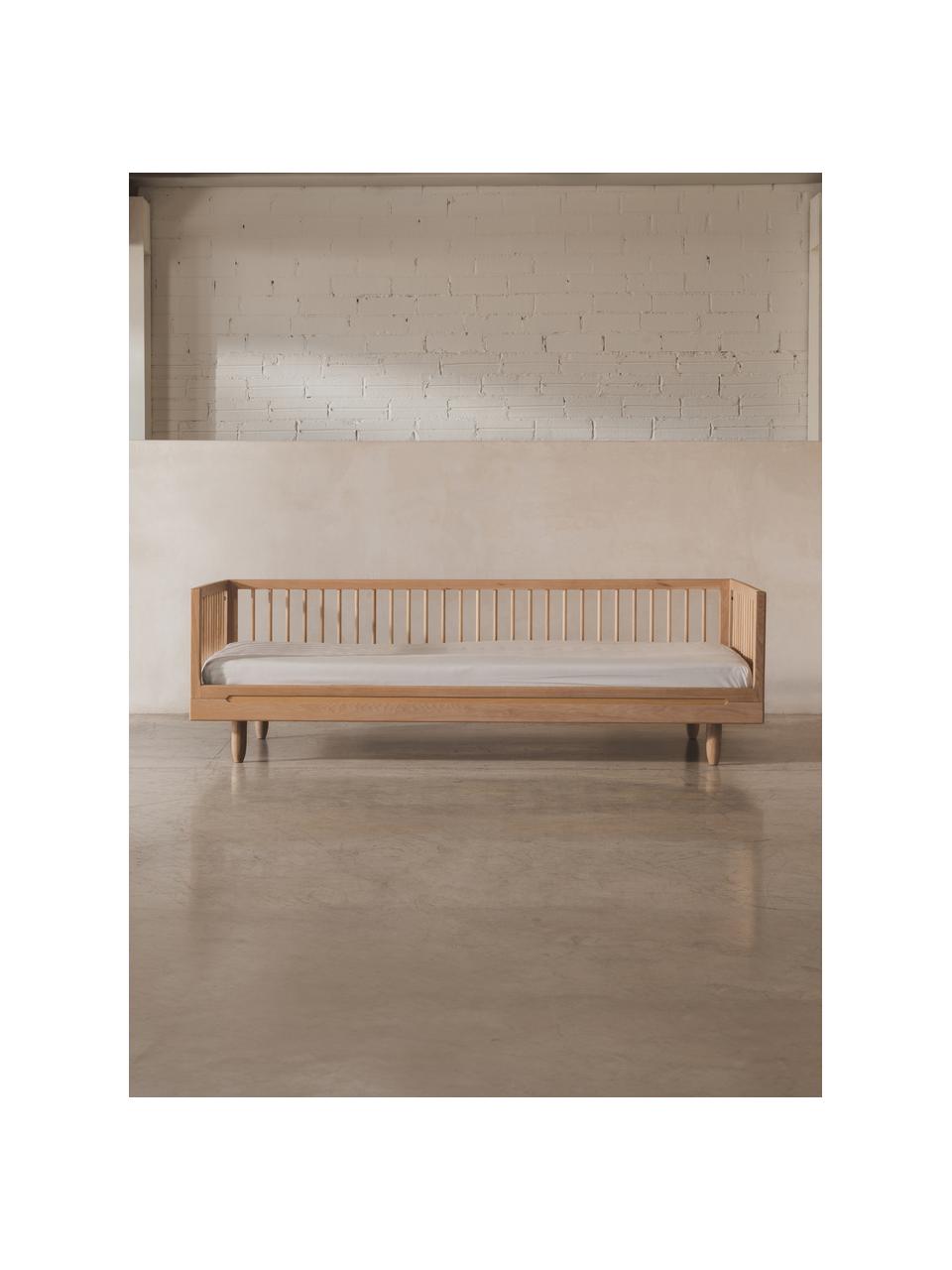 Cama infantil de madera de roble Pure, 90 x 200 cm, Madera de roble, Madera de roble, An 90 x L 200 cm