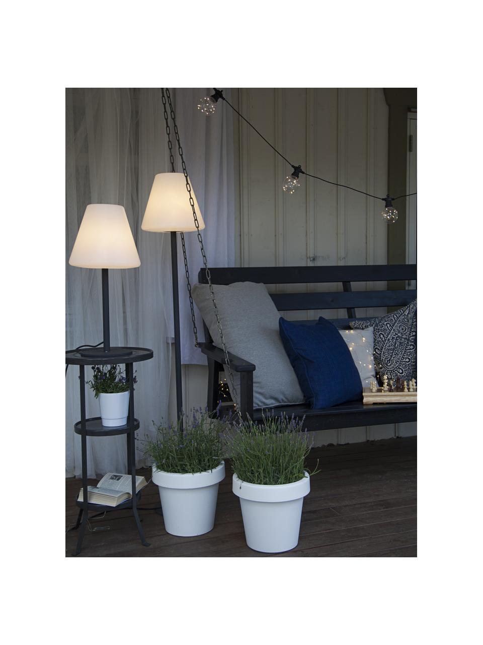 Outdoor LED-vloerlamp Gardenlight met vloerlamp, Lampenkap: kunststof, Lampvoet: gecoat metaal, Wit, antraciet, Ø 28 x H 150 cm