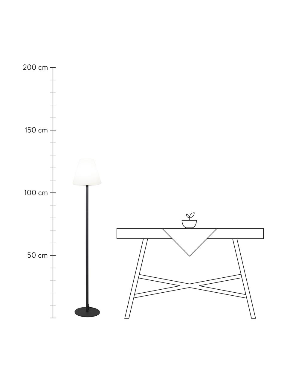 Outdoor Stehlampe Gardenlight mit Stecker, Lampenschirm: Kunststoff, Lampenfuß: Metall, beschichtet, Weiß, Anthrazit, Ø 28 x H 150 cm