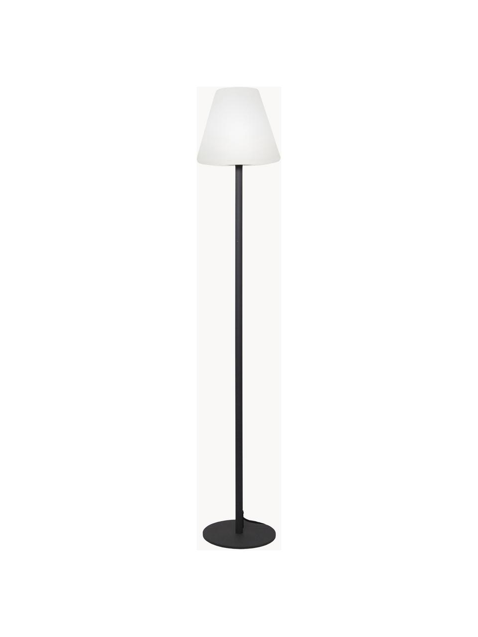Outdoor LED vloerlamp Gardenlight met stekker, Lampenkap: kunststof, Lampvoet: gecoat metaal, Wit, antraciet, Ø 28 x H 150 cm