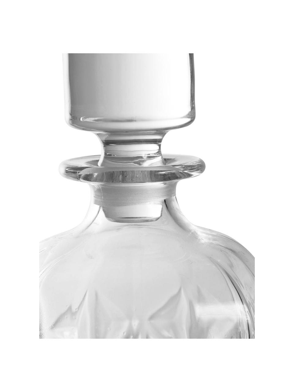 Kristall-Dekanter Fine mit Relief, 860 ml, Kristallglas, Transparent, H 22 cm, 860 ml